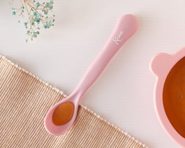 KioKids Cuchara Grande Comida Para Bebés Rosa +6 Meses