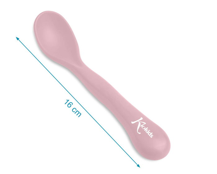 KioKids Cuchara Grande Comida Para Bebés Rosa +6 Meses