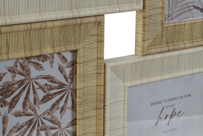 DKD Home Decor Marco Multifoto Scandi Natural Beige 2 x 36 x 36 cm DKD Home Decor Marco Multifoto Scandi Natural Beige 2 x 36 x 36 cm