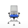 PIQUERAS Y CRESPO Silla de oficina Horna con mecanismo Sincro, Azul y Blanco