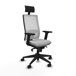 PIQUERAS Y CRESPO Silla de oficina Horna Gris claro y Blanco