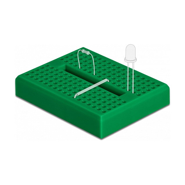 DeLOCK Mini Placa de Circuitos Experimental 170 contactos verde