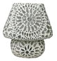 DKD Home Decor Lámpara de Sobremesa de Cristal con Mosaico Mandala Blanco