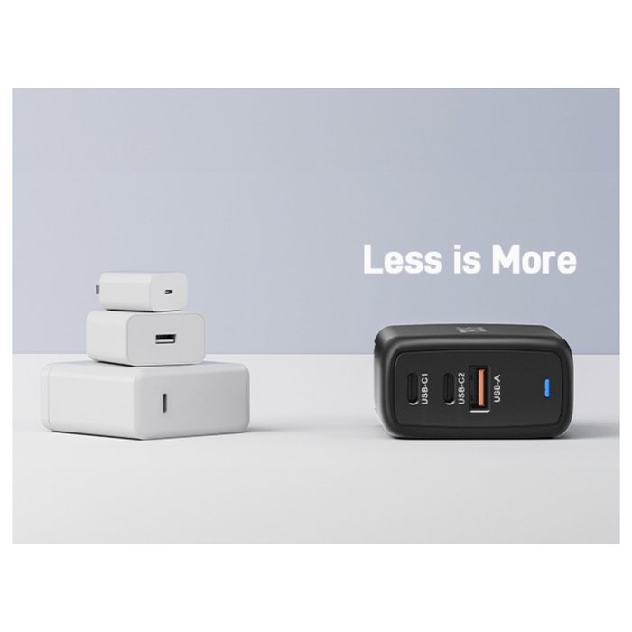 Acer Cargador 67W GaN con 2x USB-C y 1x USB-A, Negro