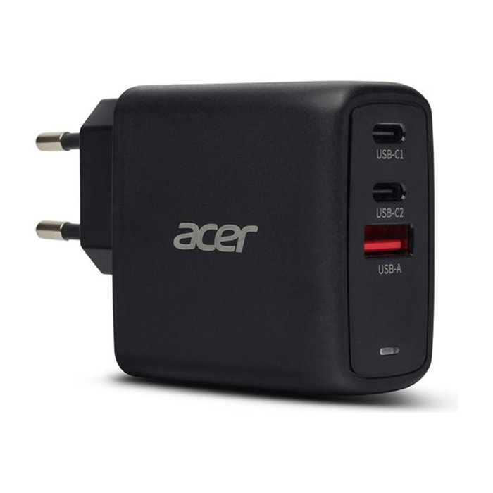 Acer Cargador GaN de 67W con 2 puertos USB-C y 1 USB-A, Negro Acer Cargador GaN de 67W con 2 puertos USB-C y 1 USB-A, Negro
