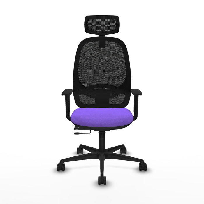 PIQUERAS Y CRESPO Silla de oficina Cilanco con mecanismo Sincro/Traslack Lila y Negro