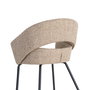 Silla Brazos Taupe Tejido-Metal 59 X 61 X 82 cm (Set de 2)