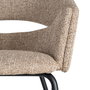 Silla Brazos Taupe Tejido-Metal 59 X 61 X 82 cm (Set de 2)