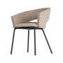 Silla Brazos Taupe Tejido-Metal 59 X 61 X 82 cm (Set de 2)