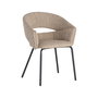 Silla Brazos Taupe Tejido-Metal 59 X 61 X 82 cm (Set de 2)