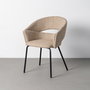 Silla Brazos Taupe Tejido-Metal 59 X 61 X 82 cm (Set de 2)