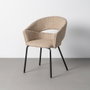 Silla Brazos Taupe Tejido-Metal 59 X 61 X 82 cm (Set de 2)