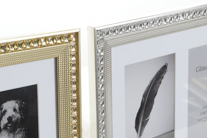 DKD Home Decor Marco Multifoto Diamonds Brillantes Surtido de 2 Colores