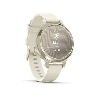 Garmin Lily 2 Active - Smartwatch Deportivo Femenino con GPS, Pantalla Táctil, Beige Lunar Gold, 38 mm, Correa de Silicona