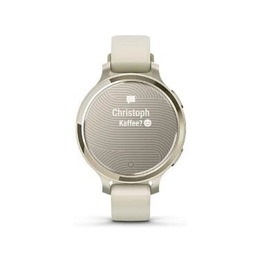 Garmin Lily 2 Active - Smartwatch Deportivo Femenino con GPS, Pantalla Táctil, Beige Lunar Gold, 38 mm, Correa de Silicona