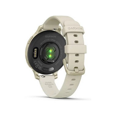 Garmin Lily 2 Active - Smartwatch Deportivo Femenino con GPS, Pantalla Táctil, Beige Lunar Gold, 38 mm, Correa de Silicona