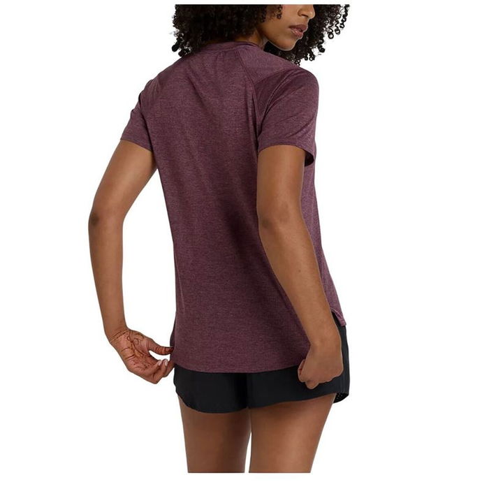 Camiseta de Manga Corta Mujer New Balance Ciruela 5-6 Años