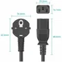 Vention Cable de Alimentación ZCJBAC 1,8m CEE7 Macho Angular a IEC C13 Hembra Negro