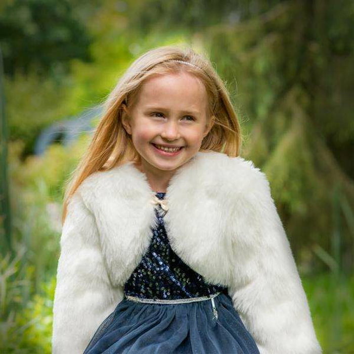 Liragram Vestido Disney Torerita Blanca con Pelito y Enganche Lazo - Azul (3-4 Años) de Modelos Surtidos