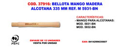 Bellota Mango Alcotana M 5931-BN de 335 mm de Madera