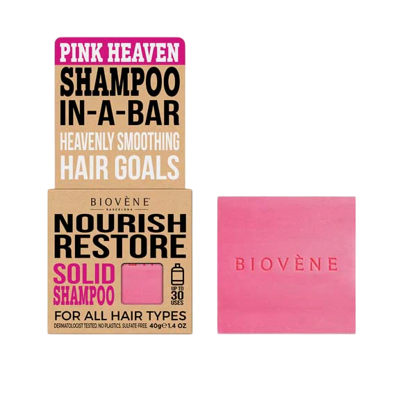 Biovene Pink Heaven Barra de champú nutritiva 40 g