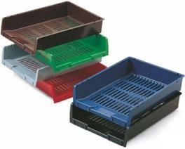 FAIBO Bandeja de Sobremesa de Plástico Rejilla Verde (Pack de 10)