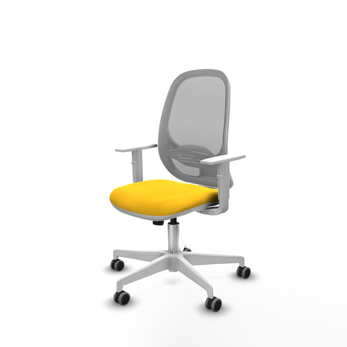 PIQUERAS Y CRESPO Silla de oficina Cilanco con mecanismo Sincro, Amarillo y Gris PIQUERAS Y CRESPO Silla de oficina Cilanco con mecanismo Sincro, Amarillo y Gris
