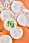 Hermia Juego de Platos de Servicio White Vidrio Blanco 21 cm (6 Piezas)