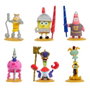 JUST PLAY Blister 5 Figuras de Bob Esponja Surtidas - Personajes Nickelodeon - Tamaño Aproximado 6.8 cm