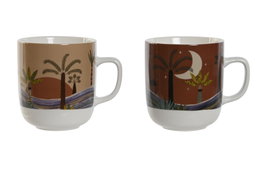 DKD Home Decor Tazas de Porcelana Calima 2023 Surtidas