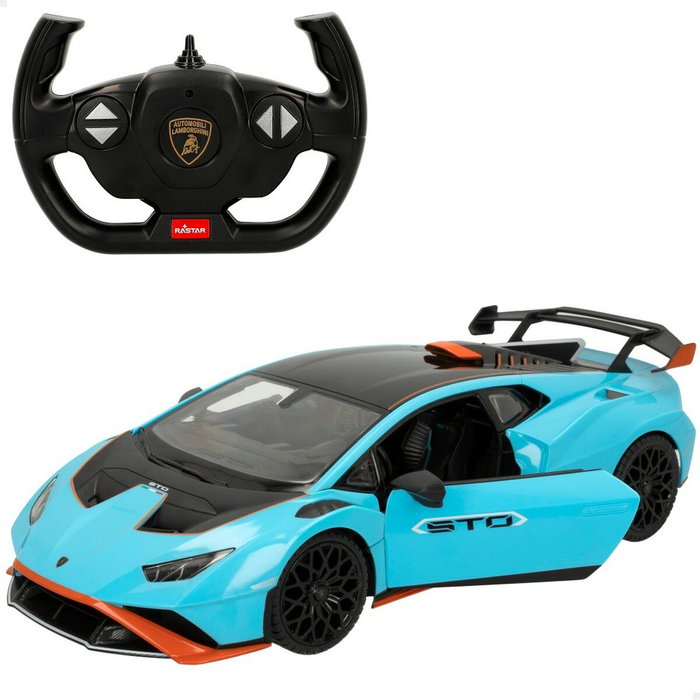 RASTAR Coche Lamborghini Huracan STO Radio Control Azul Escala 1:14