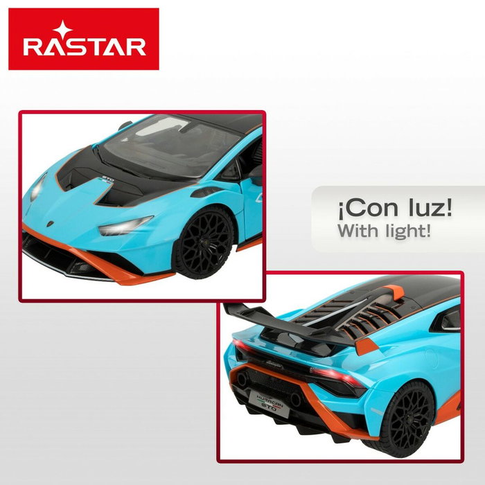 RASTAR Coche Lamborghini Huracan STO Radio Control Azul Escala 1:14