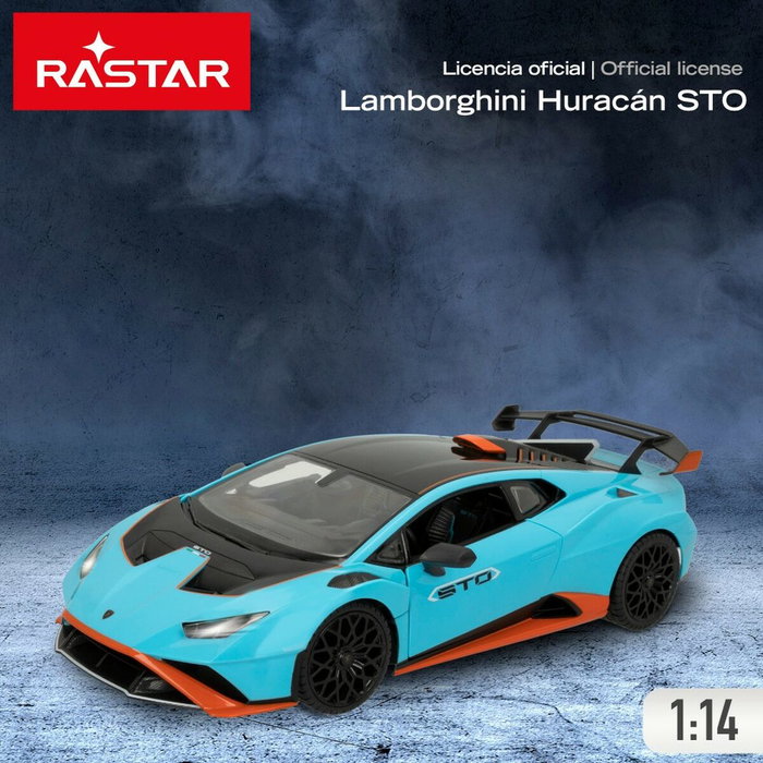 RASTAR Coche Lamborghini Huracan STO Radio Control Azul Escala 1:14