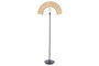 DKD Home Decor Lámpara Pie Colonial Natural Negro 26 x 152 x 56 cm Yute Hierro
