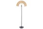 DKD Home Decor Lámpara Pie Colonial Natural Negro 26 x 152 x 56 cm Yute Hierro