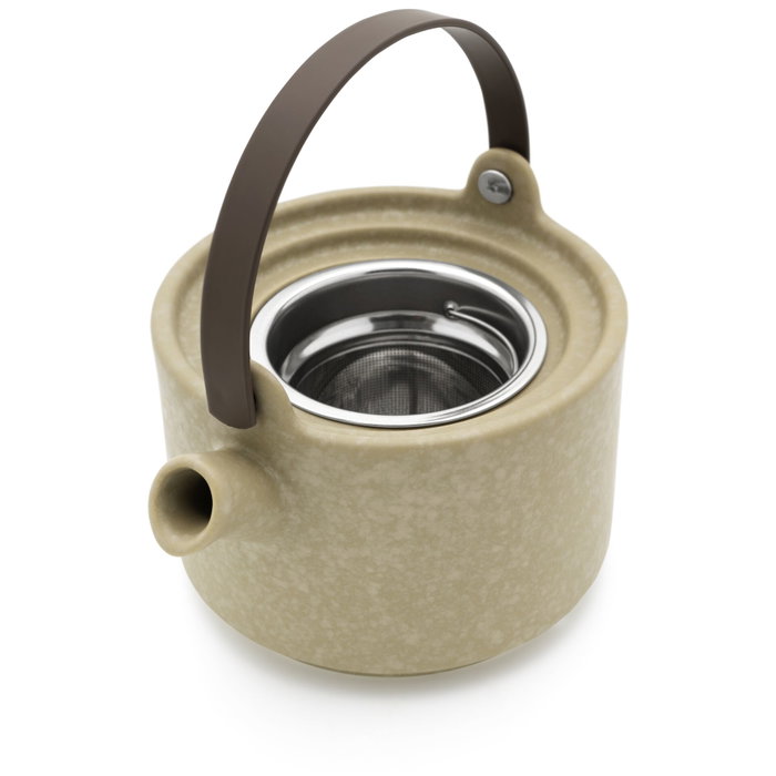 Bredemeijer Juego de Té Tea-for-one Umea Beige con Tapa de Acacia