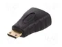 QOLTEC Adaptador HDMI tomacorriente a mini HDMI enchufe, negro