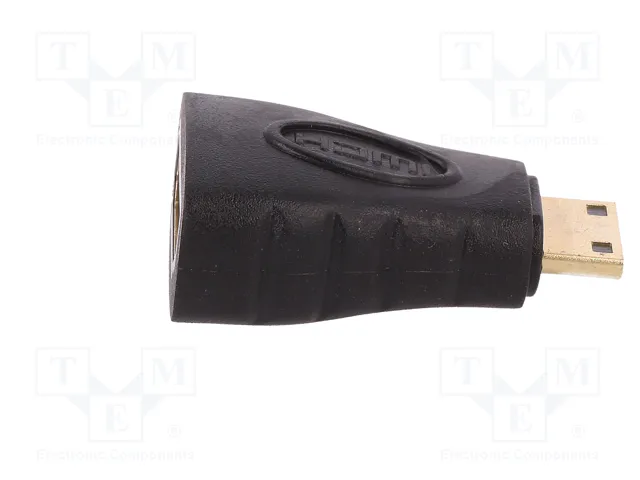 QOLTEC Adaptador HDMI tomacorriente a mini HDMI enchufe, negro