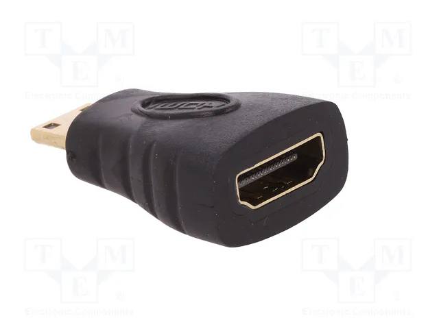 QOLTEC Adaptador HDMI tomacorriente a mini HDMI enchufe, negro