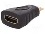 QOLTEC Adaptador HDMI tomacorriente a mini HDMI enchufe, negro