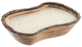 DKD Home Decor Vela Tropical Marron Cera de Soja Mango 8 Mechas 21 x 7 x 32 cm