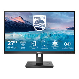 Philips 275S1AE - Monitor 27" IPS 2K QHD (2560x1440) 75Hz, 4ms, sRGB 123%, Altavoces, HDMI/DP/DVI, Negro, 275S1AE/00