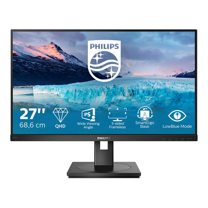 Philips 275S1AE - Monitor 27" IPS 2K QHD (2560x1440) 75Hz, 4ms, sRGB 123%, Altavoces, HDMI/DP/DVI, Negro, 275S1AE/00 Philips 275S1AE - Monitor 27" IPS 2K QHD (2560x1440) 75Hz, 4ms, sRGB 123%, Altavoces, HDMI/DP/DVI, Negro, 275S1AE/00