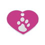 Placa identificativa para collar Imarc Heart Rosa Plateado