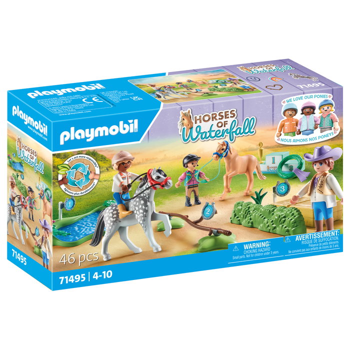 Playmobil 71495 Horses of Waterfall Granja Juguete, Set de 46 Piezas con Animales y Figuras, para Niños y Niñas de 4 a 10 Años, Multicolor