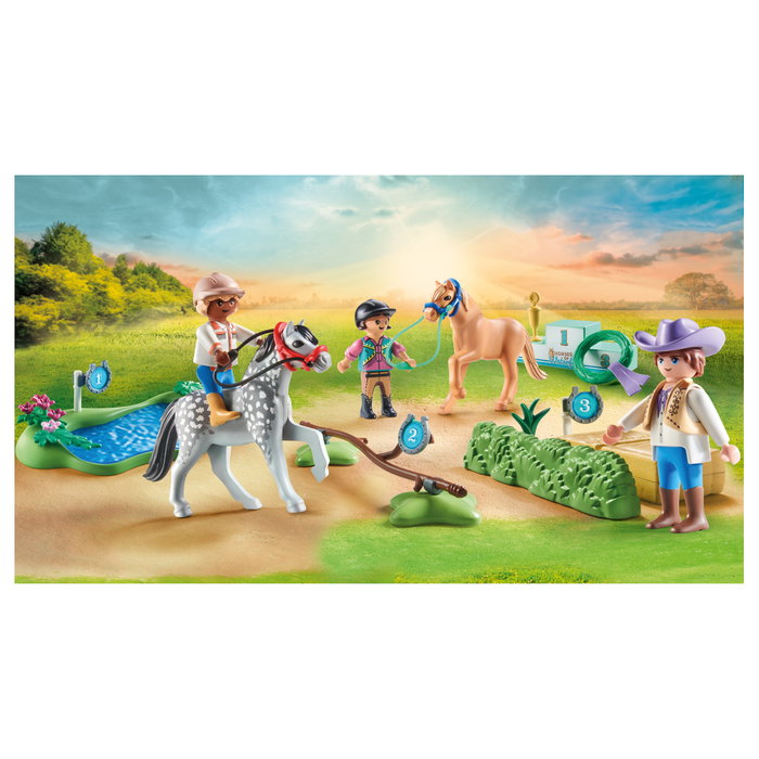 Playmobil 71495 Horses of Waterfall Granja Juguete, Set de 46 Piezas con Animales y Figuras, para Niños y Niñas de 4 a 10 Años, Multicolor