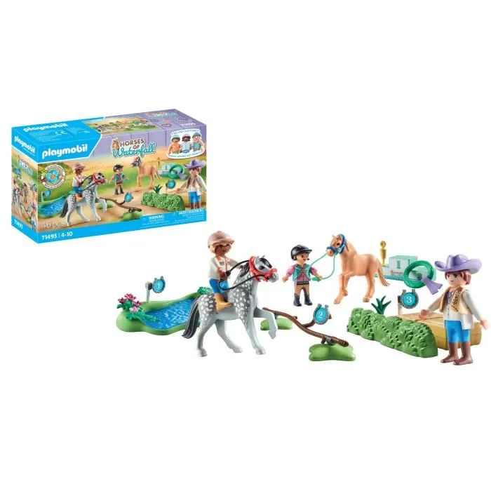 Playmobil 71495 Jinetes de ponis y saltadores