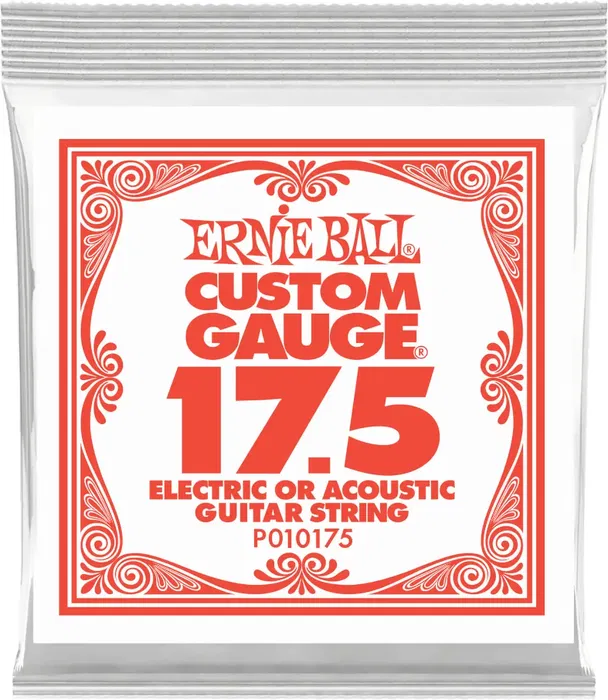 Ernie Ball Cuerda de Guitarra Slinky Plana - 017.5, Set de Cuerdas Entorchadas para Guitarra Eléctrica con Ball End de Latón y Envoltorio Hermético Ernie Ball Cuerda de Guitarra Slinky Plana - 017.5, Set de Cuerdas Entorchadas para Guitarra Eléctrica con Ball End de Latón y Envoltorio Hermético