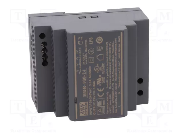 Meanwell HDR-100-24 Fuente de alimentación 24V 92W HDR-Serie