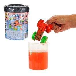 Hot Wheels Monster Trucks Color Reveal HJF39 Mattel Camión a Escala 1:64 con Revelación de Color y Cambio de Color con Agua